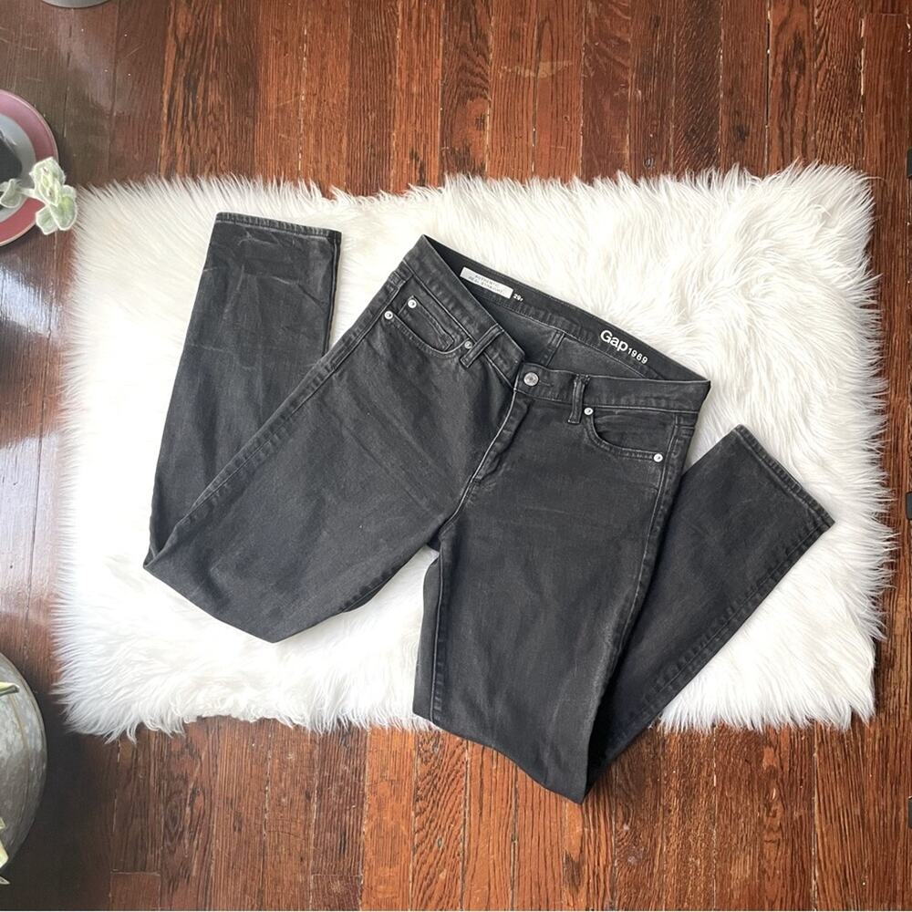 GAP Black Straight Leg Jeans with Stretch
